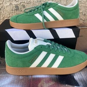 Adidas VL Court 2.0 Green Sneakers with White Accents